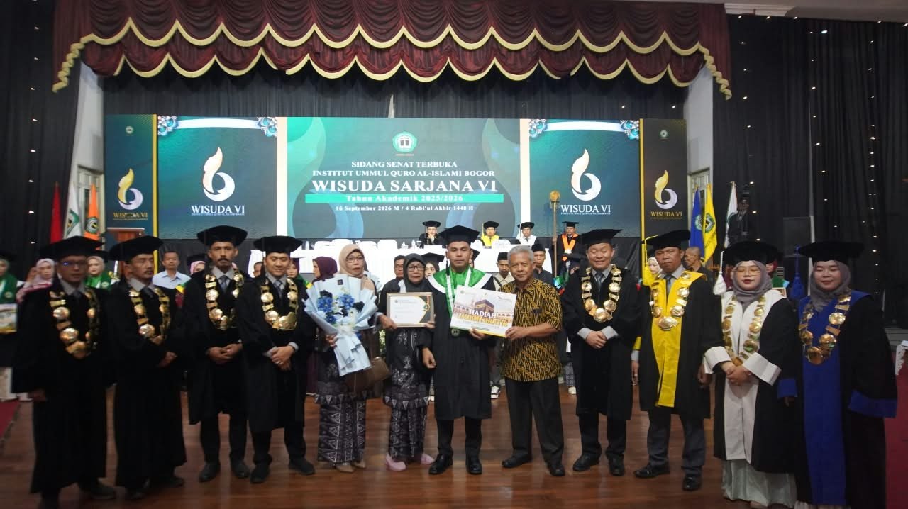 Abrar Asham Lubis Raih Penghargaan Wisudawan Terbaik Tahfidz 30 Juz pada Wisuda VI IUQI Bogor